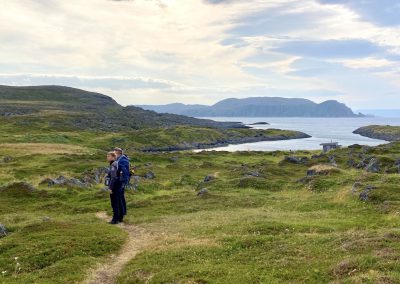 Steinvåg op de achtergrond